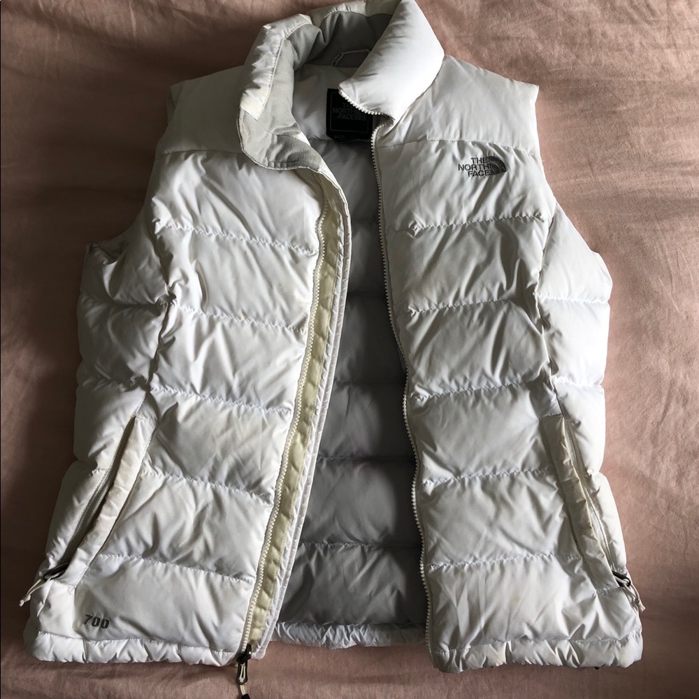 White Northface vest